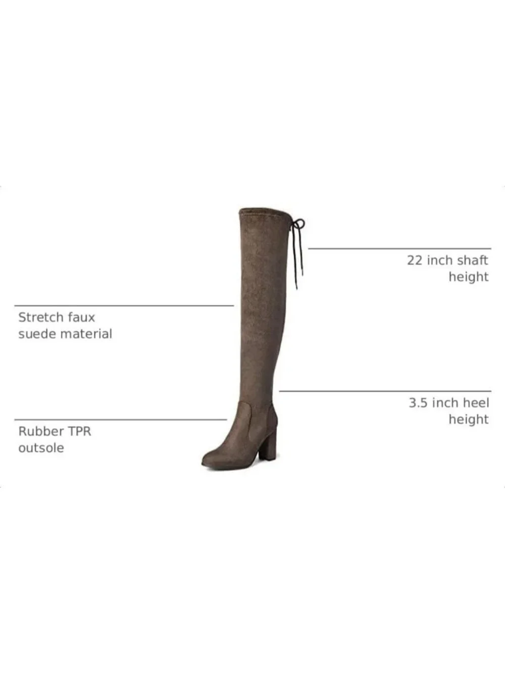 Chic Thigh High Over The Knee Fashion Boots | Block Mid Heel | Sexy Faux Fur